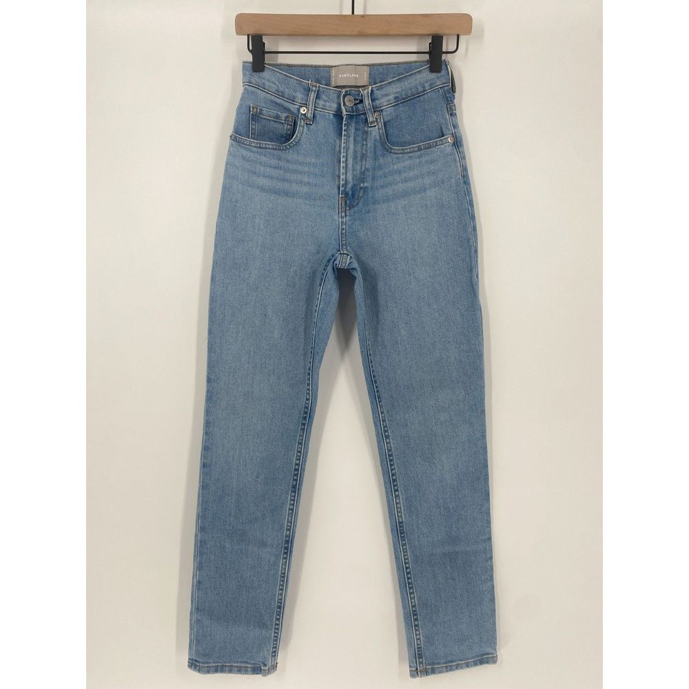 Everlane Women's High Waist Straight Leg Jeans Light Wash Size 24 Regular